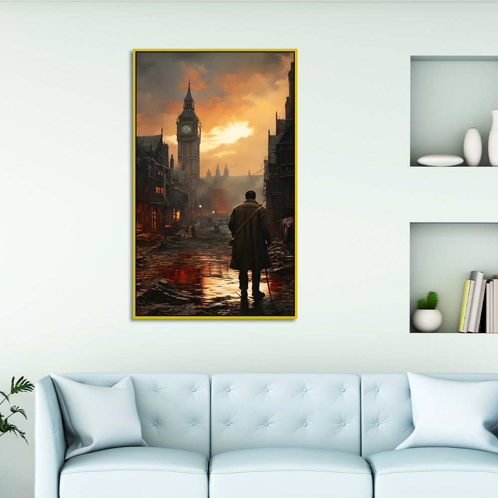 Big Ben in WW1 by Vintage London