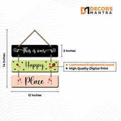 Wooden Temple ,Kitchen Rules Backlit Wall Art &  Wall Art Combo Wall Hanging