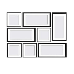 Cheerful Family Collage Photo Wall Frame Set of 8