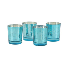 Green Glass Votive Set of 4