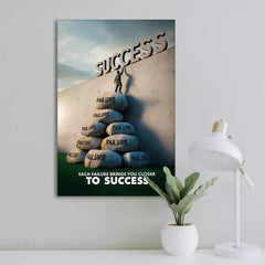 Inspirational Office Wall Decor - Modern Achievement Mindset Print