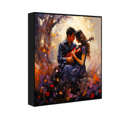 Couple Love with Musical Serenade Canvas Wall Paintings & Arts