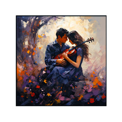 Couple Love with Musical Serenade Canvas Wall Paintings & Arts