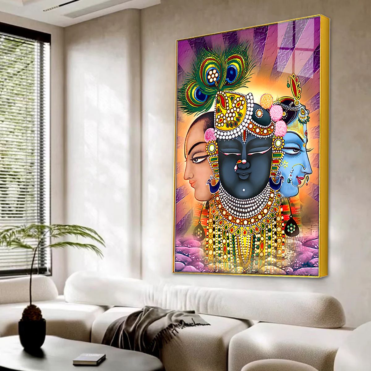 Shreenath Ji Maharaj Acrylic Painting for Pooja Room