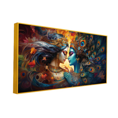 Radha Krishna Canvas Wall Art – Symbol Of Devotion And Harmony