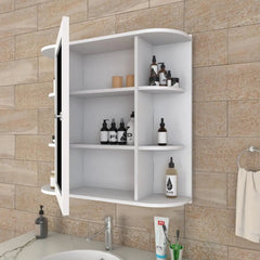 Premium Wooden Bathroom Cabinet with 10 Spacious Shelves- White