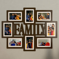 Family Dark Brown Hanging Photo Frame