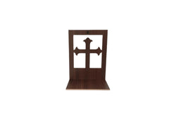 Minimalist Wooden Christian Altar Shelf | Wall Mounted Prayer Nook with Decorative Cross