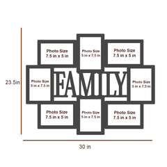 Family Dark Brown Hanging Photo Frame