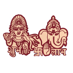 Shree Laxmi Ganesh Backlit Wall Art