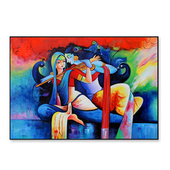 The Serene Love Of Radha Krishna Framed Wall Art