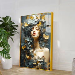 Artistic Flair Abstract Design Modern Girl Acrylic Wall Paintings Clearance Sale