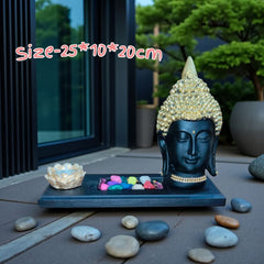 Tranquil Buddha Head Showpiece for Home, Garden & Balcony Decor