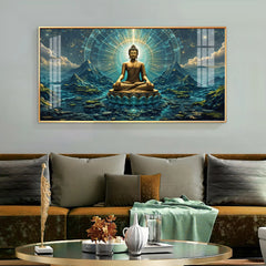 Meditative Buddha Premium Acrylic Glass Wall Painting