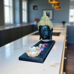 Tranquil Buddha Head Showpiece for Home, Garden & Balcony Decor