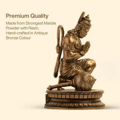 Hanuman Idol in Antique Brass Finish – Decorative Showpiece for Home & Office