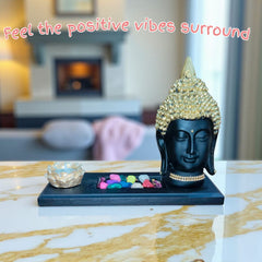 Tranquil Buddha Head Showpiece for Home, Garden & Balcony Decor