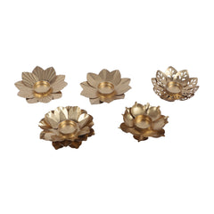 Flower Shape Tealight Holders Set of 5