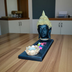 Tranquil Buddha Head Showpiece for Home, Garden & Balcony Decor