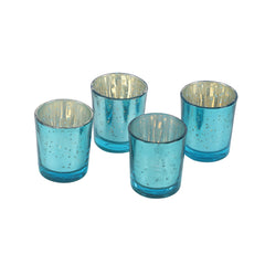 Green Glass Votive Set of 4