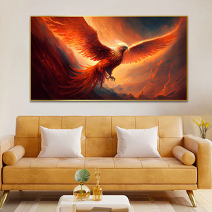Fiery Phoenix Vaastu Canvas Wall Paintings for Home Décor