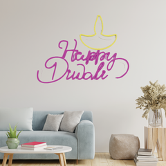 Festival of Lights with this Happy Diwali LED Neon Light