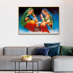 Rajasthani Traditional Board Canvas Printed Wall Paintings & Arts