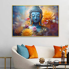 Young Buddha Meditating Cavas Paintings