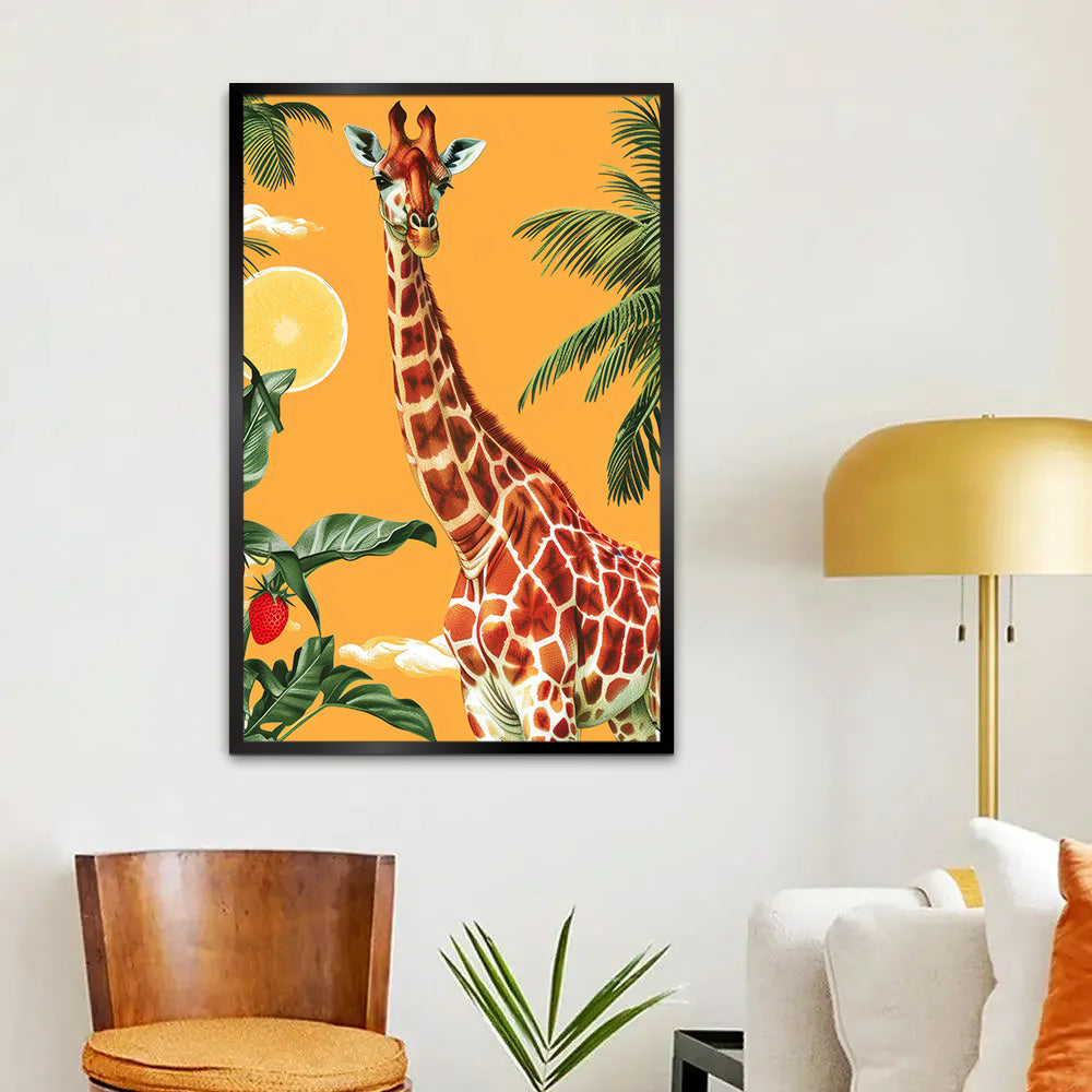 Beautiful Giraffe Face Canvas Printed Wall Paintings & Arts