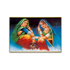 Rajasthani Traditional Board Canvas Printed Wall Paintings & Arts