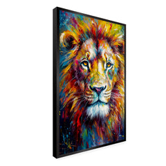 Beautiful Abstract Design Lion Face Canvas Printed Wall Paintings & Arts