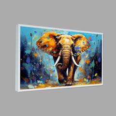 A Big Colorful Elephant Abstract Design Canvas Printed Wall Paintings & Arts