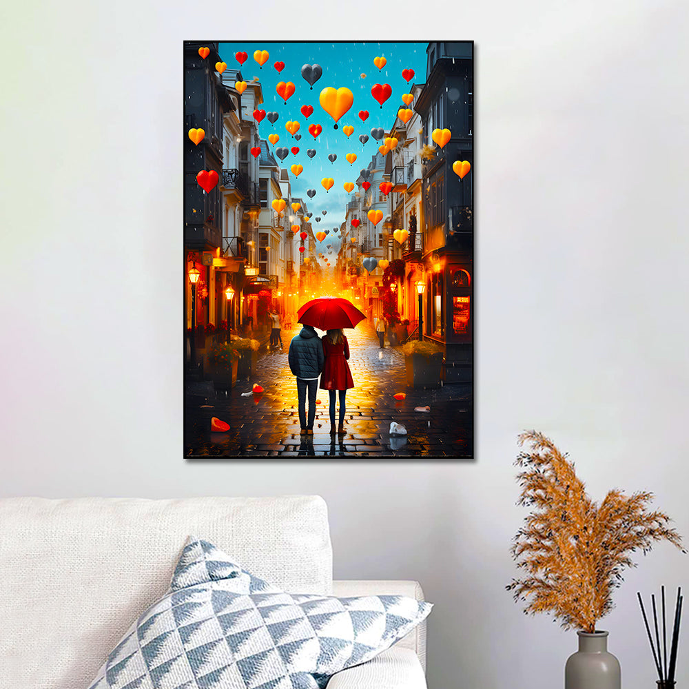 Beautiful Valentines Day Couple Love Canvas Wall Paintings & Arts