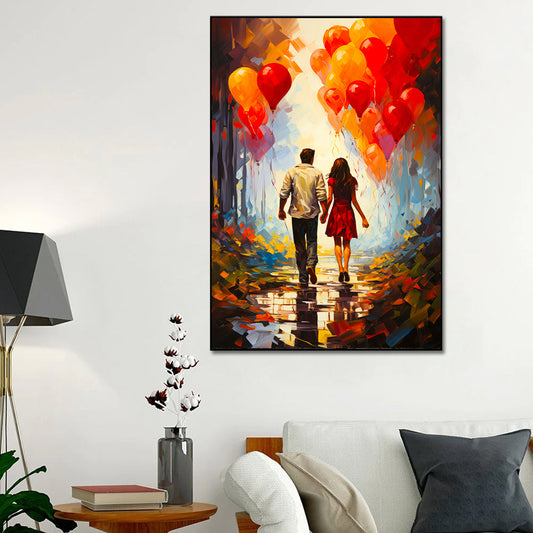 Illuminate Abstract Ballerina Printed Couple Love Canvas Wall Paintings & Arts