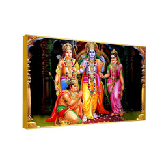 Elegant Shri Ram Darbar Canvas Wall Paintings