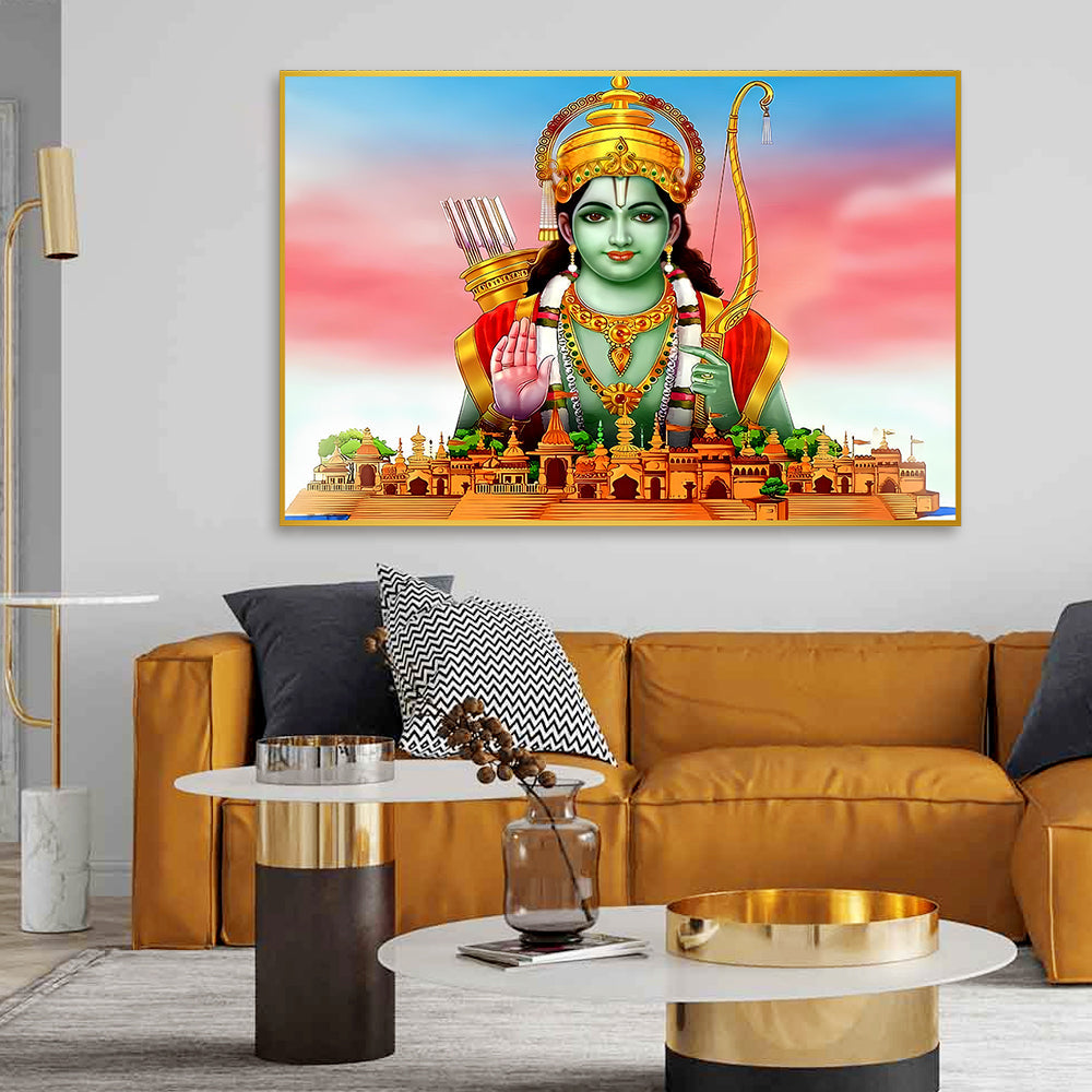 Wonderful Shri Ram Blessing Canvas Printed Wall Art & Paintings