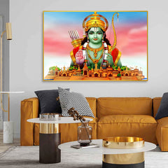 Wonderful Shri Ram Blessing Canvas Printed Wall Art & Paintings