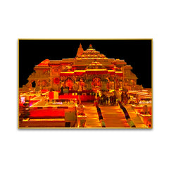 Beautiful Ajodhya Shri Ram Mandir Canvas Printed Wall Paintings