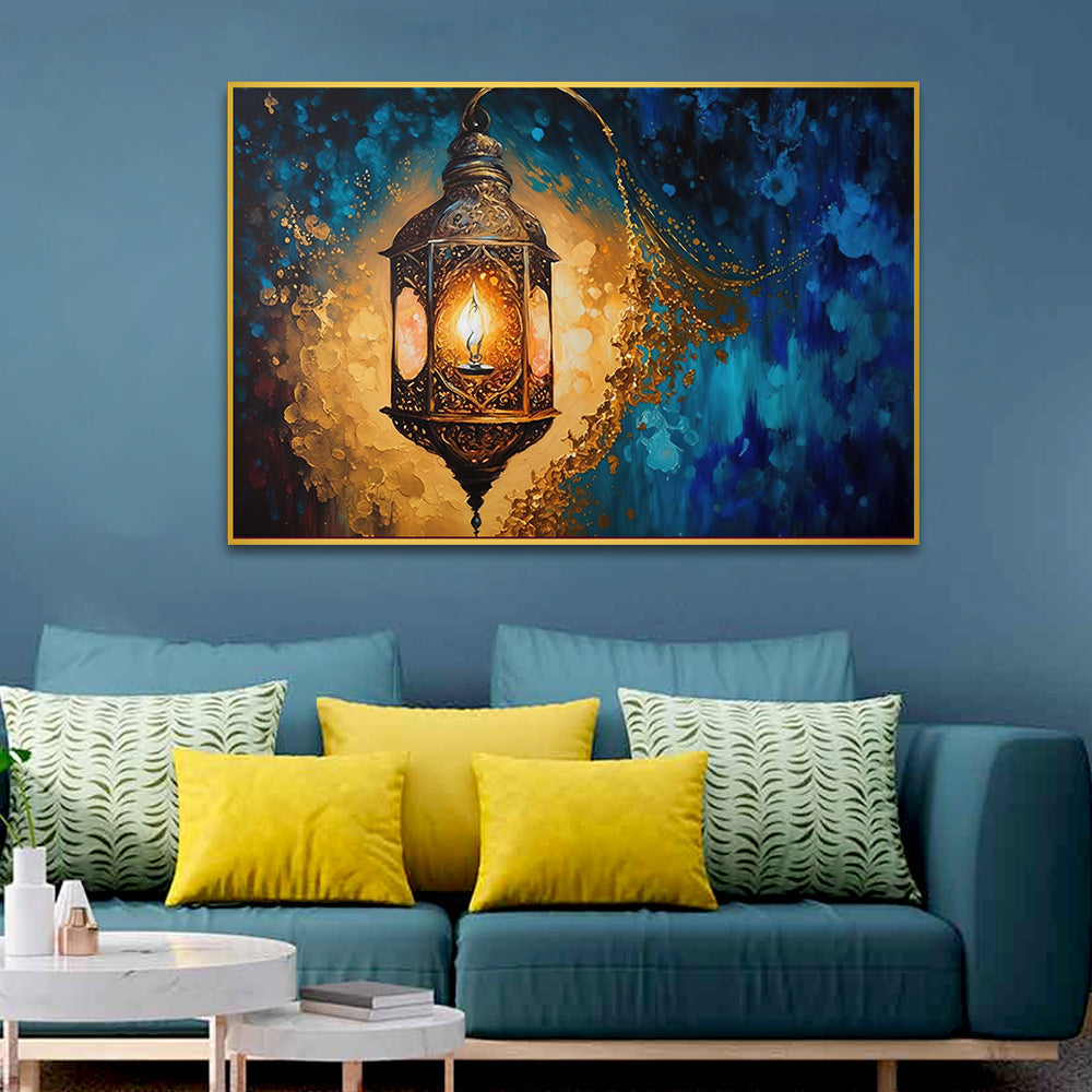 Beautiful Islamic Lantern Fantasy Old Paper Wall Paintings & Wall Art