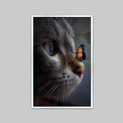 Cute Cat Face Canvas Printed Wall Paintings & Arts