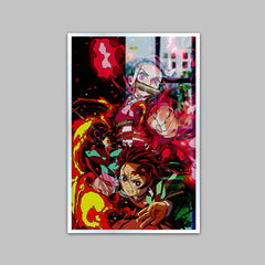 Demon Slayer Characters Anime Canvas Printed Wall Painting