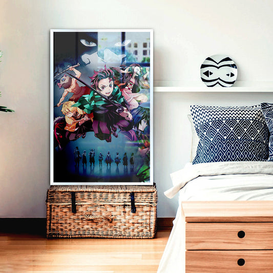 Demon Slayer Characters Cartoon Canvas Printed Wall Paintings Online