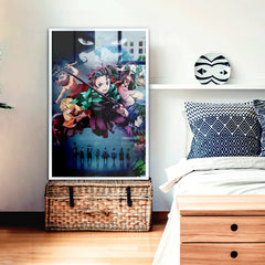 Demon Slayer Characters Cartoon Canvas Printed Wall Paintings Online