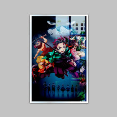 Demon Slayer Characters Cartoon Canvas Printed Wall Paintings Online