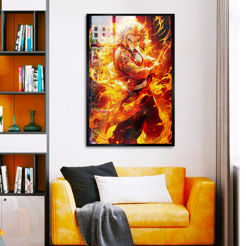 Rengoku From Demon Slayer Character Anime Wall Canvas Paintings