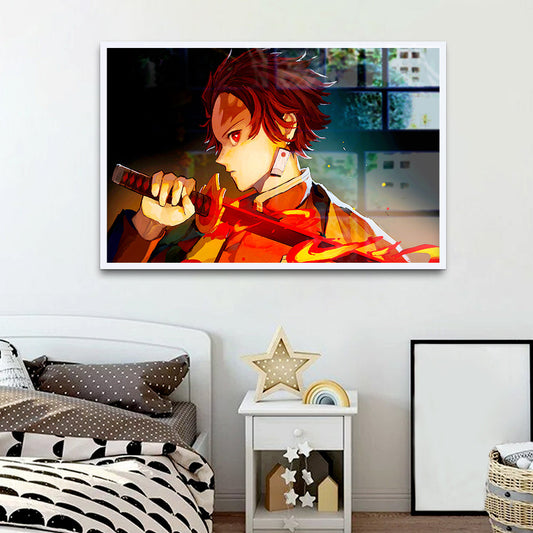 Demon Slayer Characters Cartoon Wall Paintings