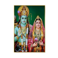 Beautiful Design Shri Ram & Sita Mata Canvas Printed Wall Art & Paintings