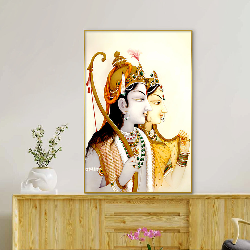 Glorious Maryada Purushottam Shri Ram and Janaki Mata Wall Art & Paintings