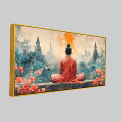 Stylish Gautam Buddha Canvas Wall Paintings for Living Room, Bedroom, Meditation, Boutiques, Yoga Studios, Office & Workspaces