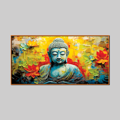 Mindful Living Starts with Buddha Canvas Wall Décor